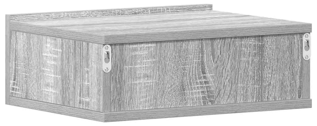 Mesa cabeceira suspensa 40x30x15 cm madeira proc. sonoma cinza