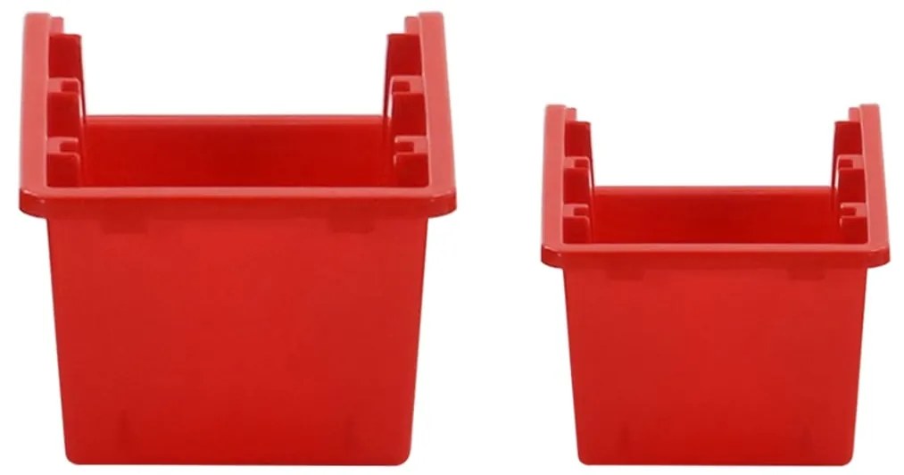 30pcs conjunto prateleiras de oficina 77x39cm PP preto/vermelho