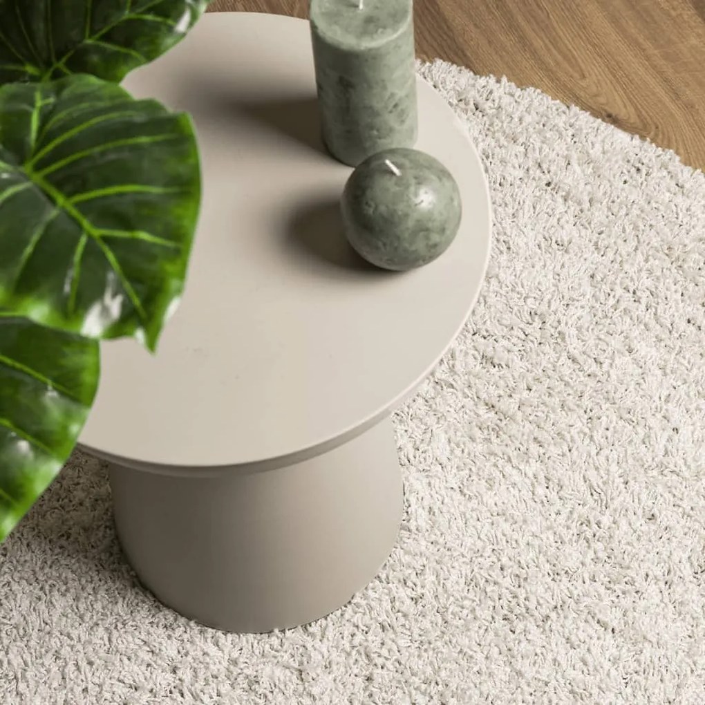 Tapete shaggy de pelo alto PAMPLONA 80x250 cm creme