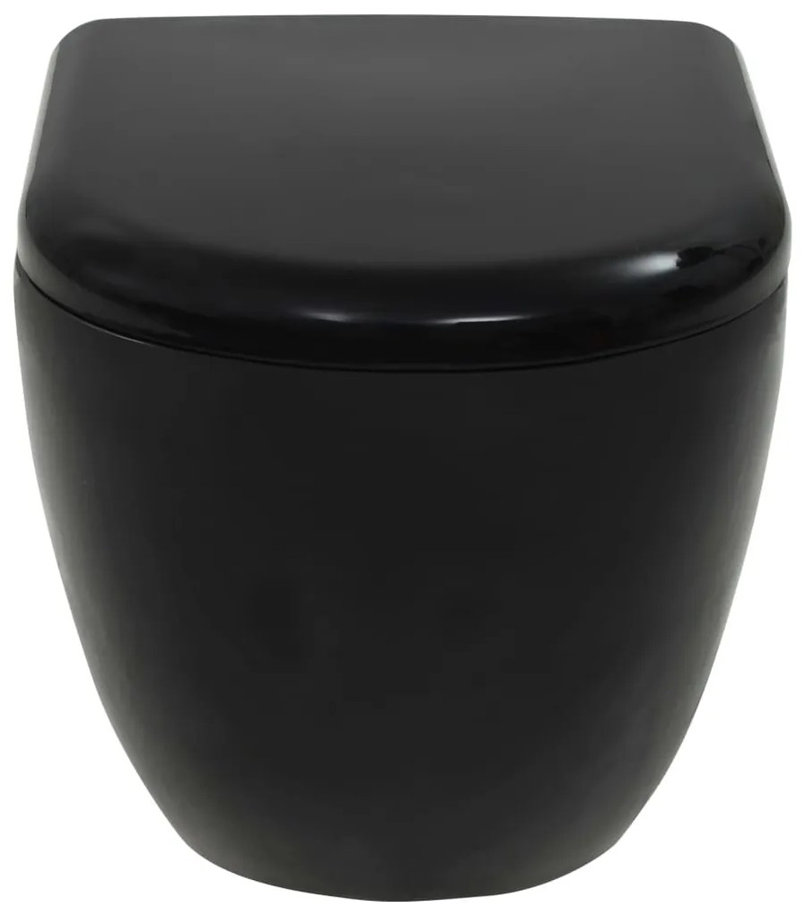 Sanita de pendurar na parede com cisterna oculta cerâmica preto