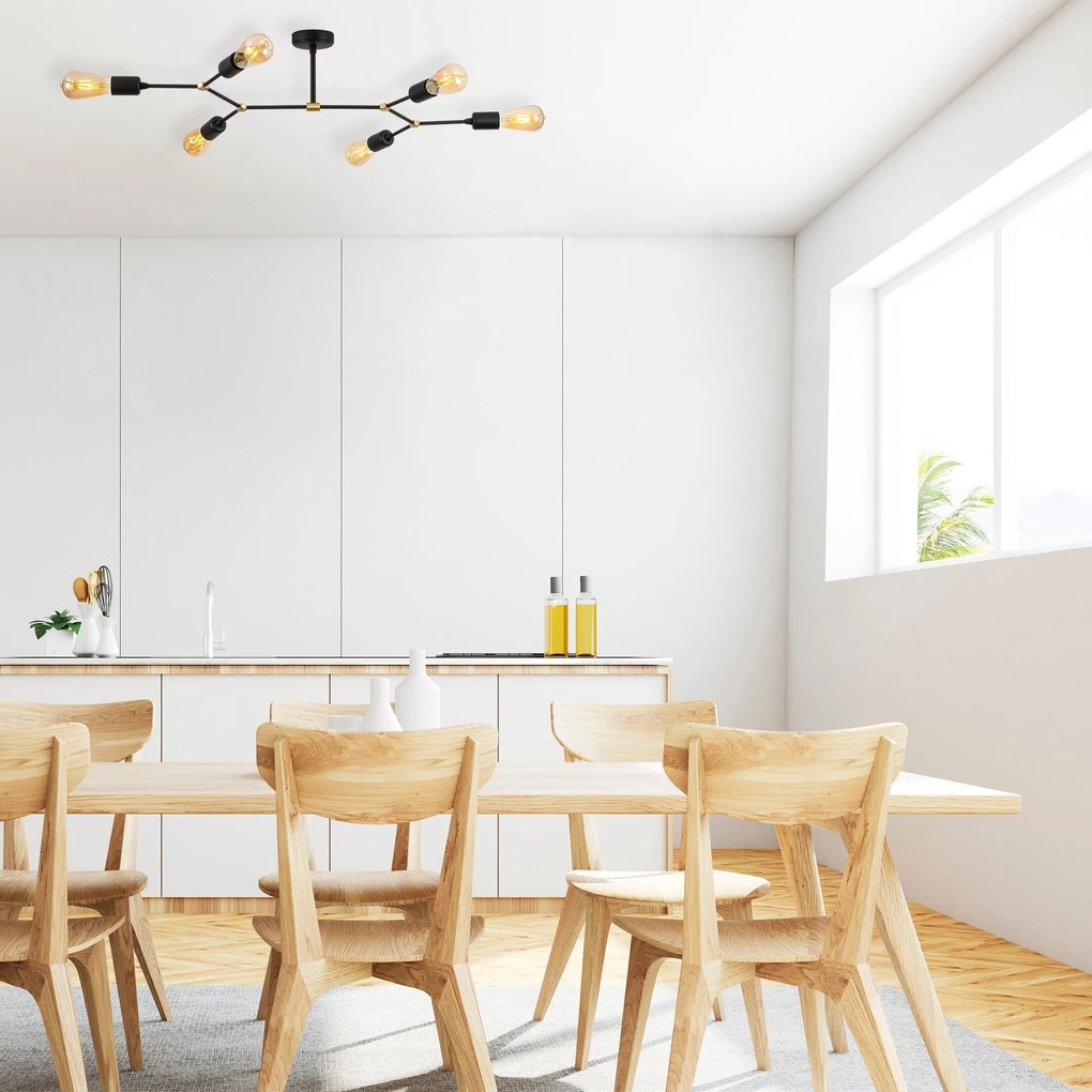 Candeeiro de Teto Sparrow – Preto – 95 x 48 cm