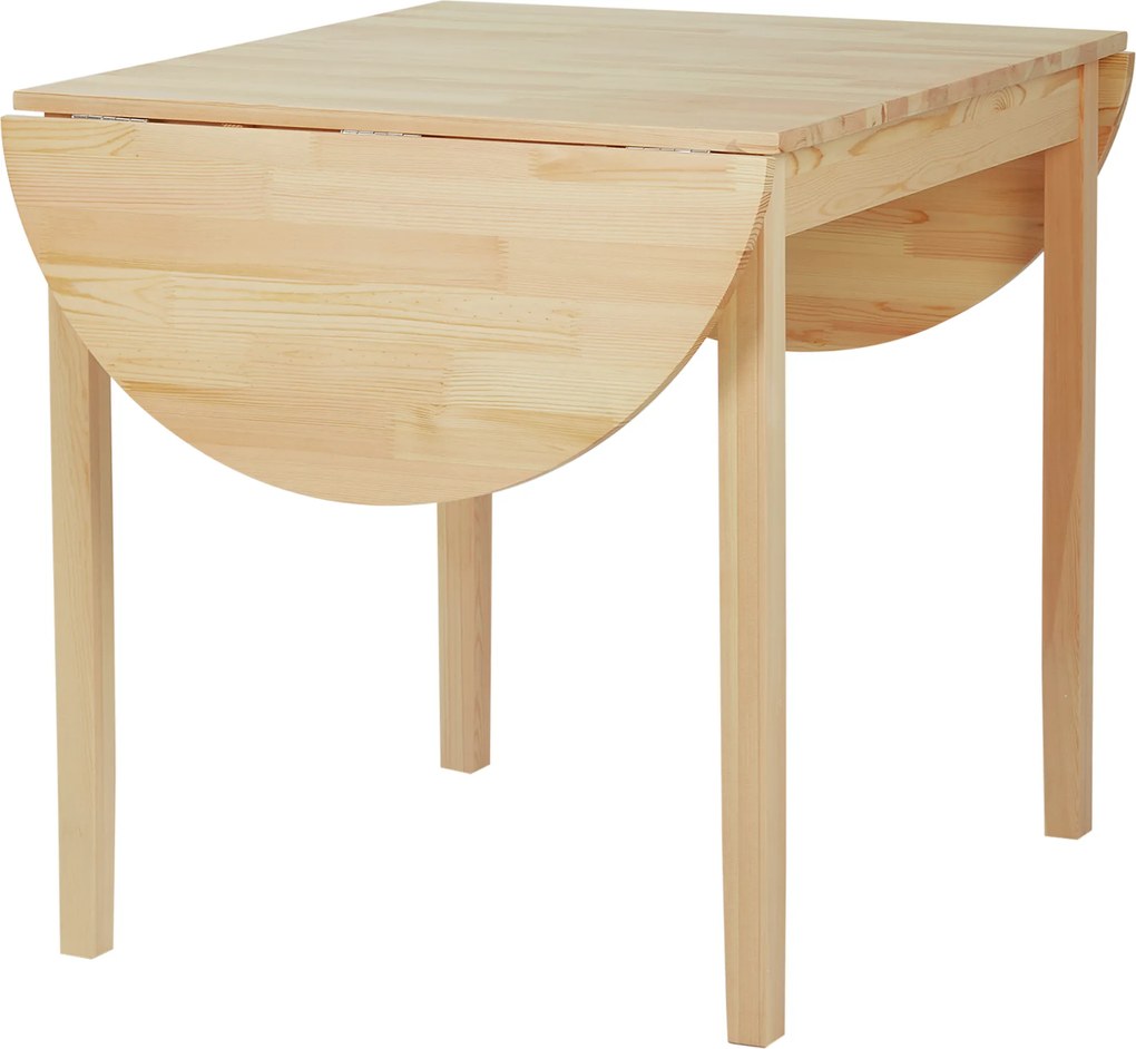HOMCOM Mesa de Jantar Oval Dobrável em Madeira Maciça com 2 Abas Pouco Volumosa 140x70x75 cm | Aosom Portugal