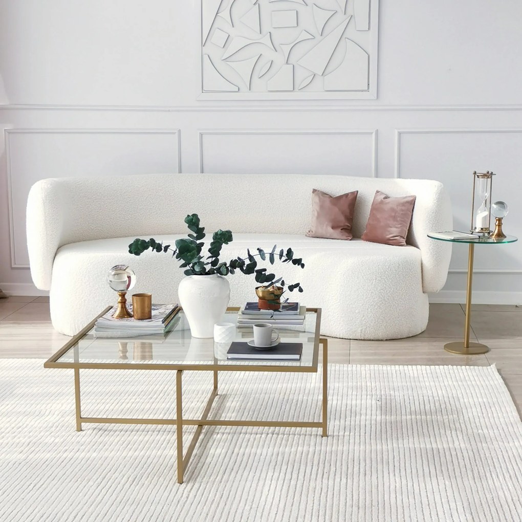 Mesa de Centro Sun S408 – Dourada – 85x35x85 cm