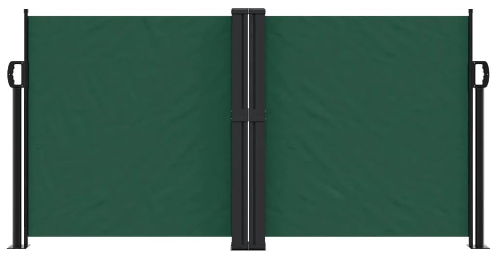 Toldo lateral retrátil 120x1200 cm verde-escuro