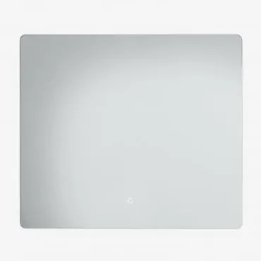 Espelho Retangular Para Casa De Banho Com Luz Led E Antivapor 80x70 Cm Gualar Normal - Sklum