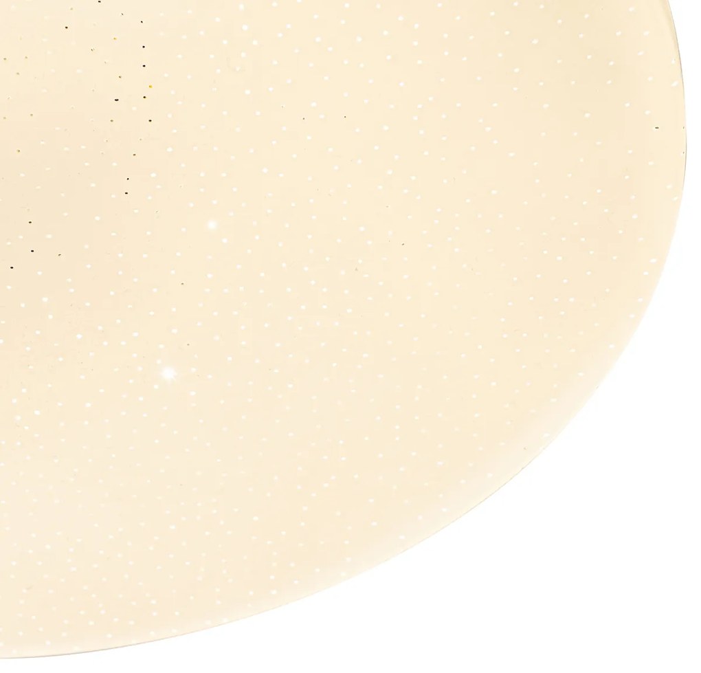 Candeeiro de teto inteligente branco 38 cm efeito estrela incl. LED com comando remoto - Extrema Moderno