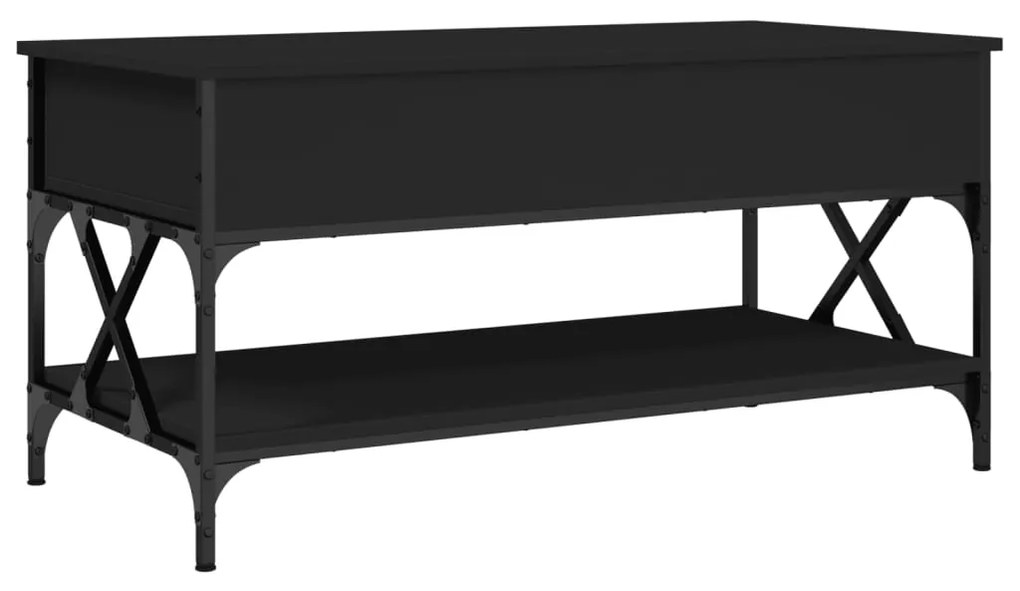 Mesa de centro 100x50x50 cm derivados de madeira/metal preto