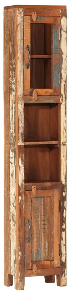 4 pcs conj. móveis p/ casa de banho madeira recuperada maciça