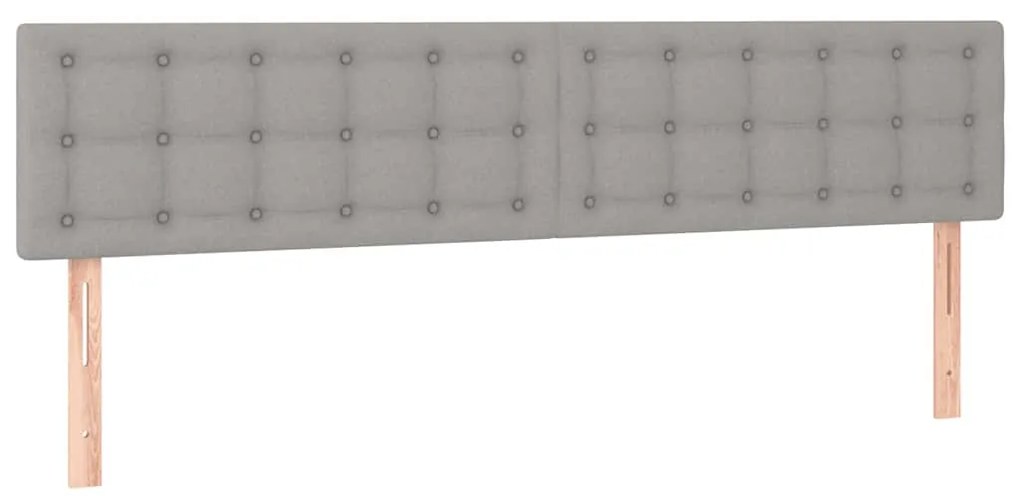 Cama boxspring com colchão 120x190 cm tecido cinzento-claro
