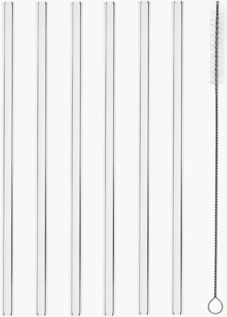 Palhinhas em vidro borossilicato Basic, conjunto de 6