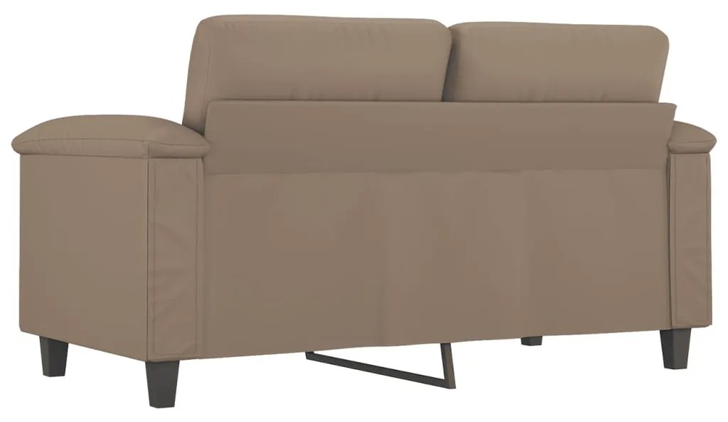Sofá de 2 lugares 120 cm couro artificial cor cappuccino