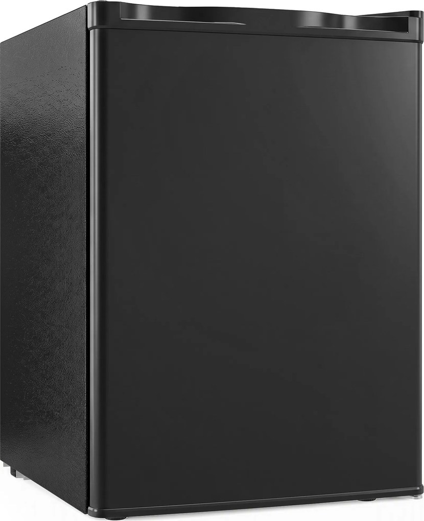 HOMCOM Frigorífico Pequeno 72.5L com Congelador, Termostato Ajustável, Porta Reversível, 43 dB, Preto | Aosom Portugal