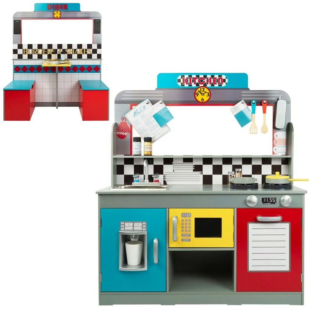 Cozinha de Brincar Play & Learn Retro 90 X 104 X 58 cm