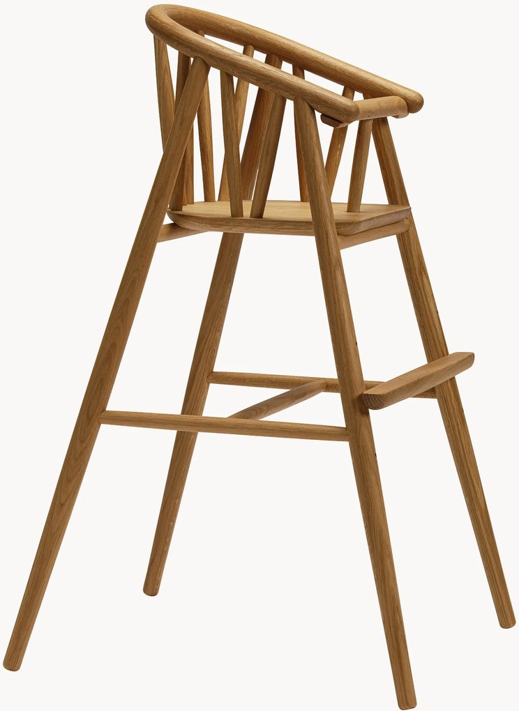 Cadeira alta para crianças em madeira de carvalho artesanal Saga