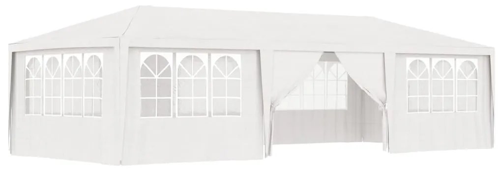 Tenda festas profissional + paredes laterais 4x9m 90g/m² branco