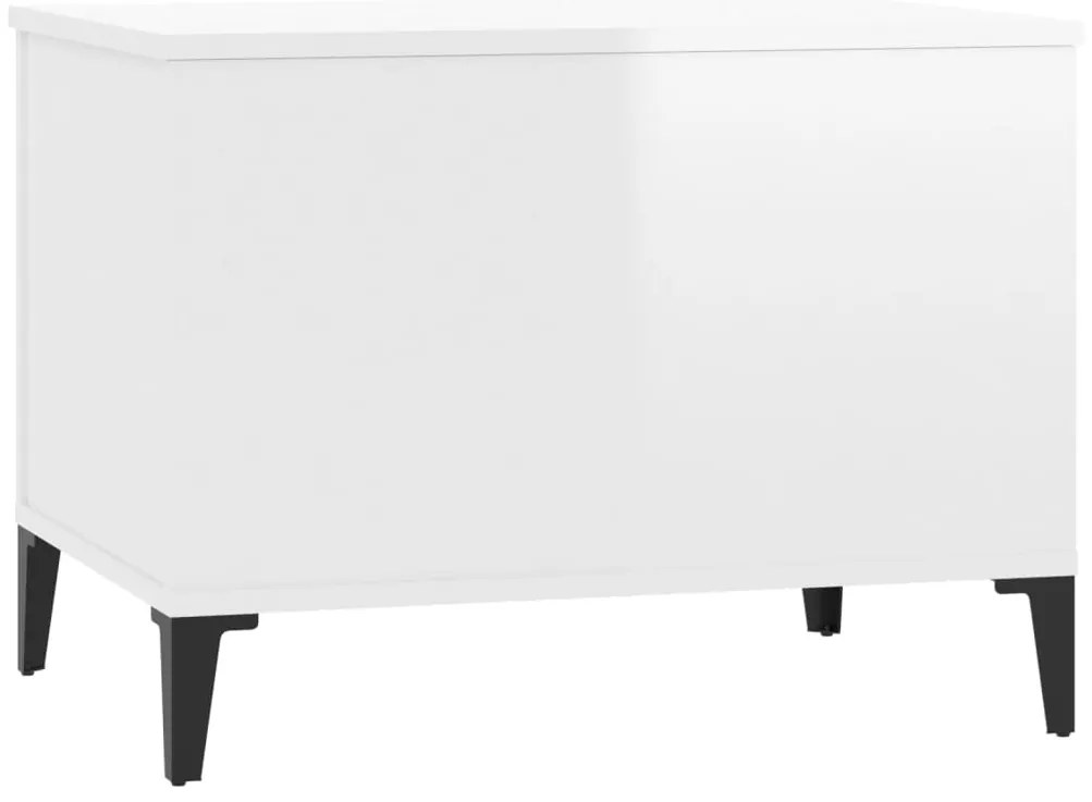 Mesa centro 60x44,5x45 cm derivados de madeira branco brilhante
