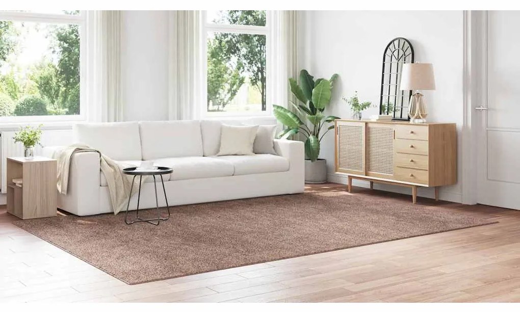 Tapete Macio vidaXL com Base de Látex Marrom 240x340 cm
