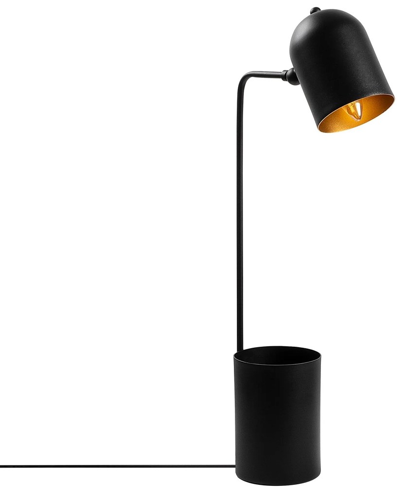 Candeeiro de Mesa Pot – Preto e Dourado – 12 x 27 x 64 cm