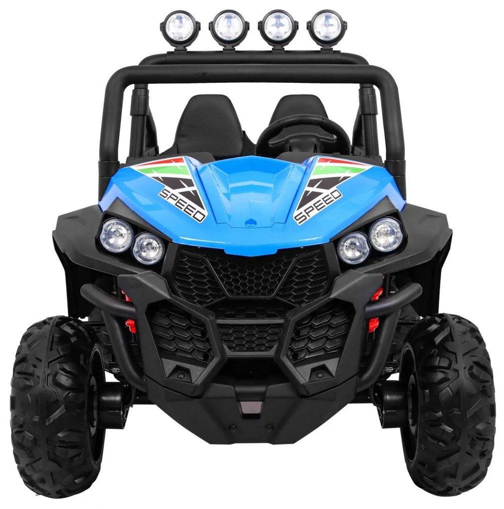 Carro elétrico para Crianças 2 Lugares Grand Buggy 24V 4x4 LIFT STRONG Rodas Espuma EVA, Assento couro ecológico Azul