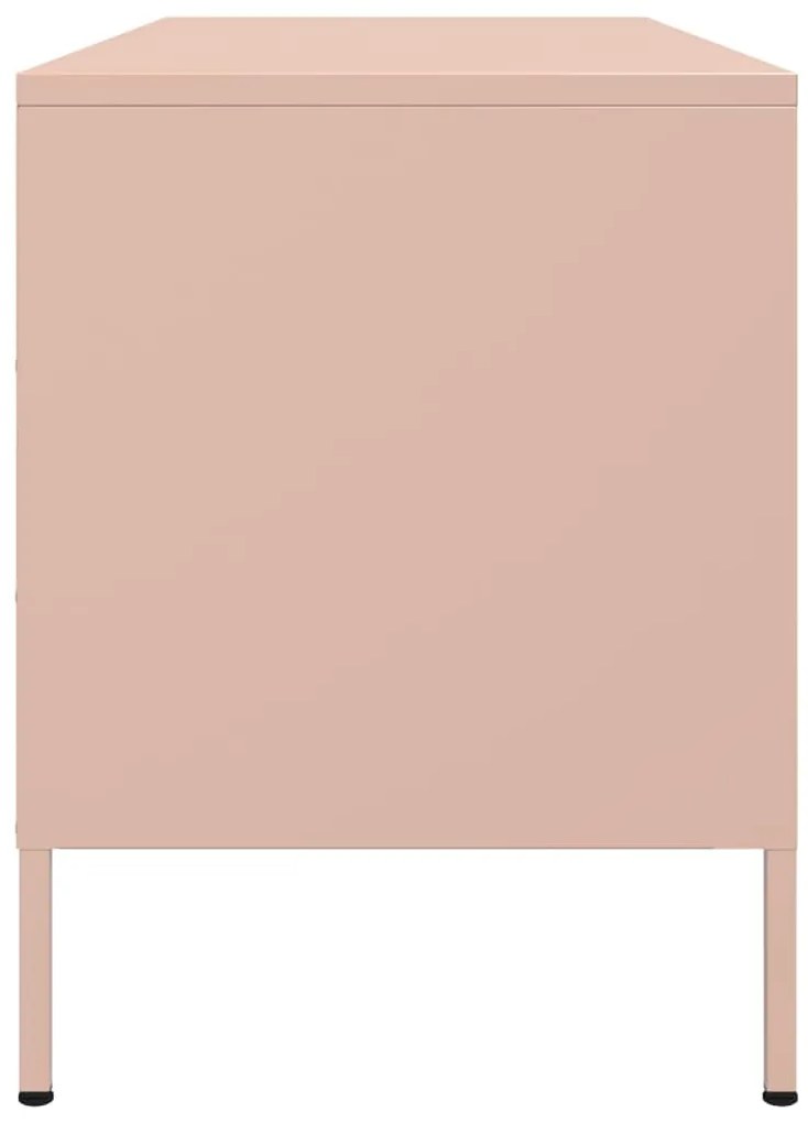 Móvel de TV 100,5x39x50,5 cm aço rosa