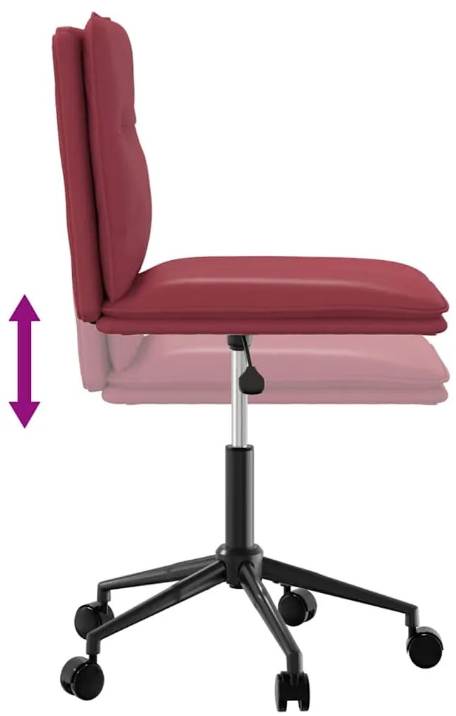 Cadeiras de jantar 2 pcs couro artificial vermelho-tinto