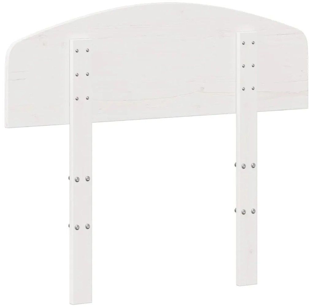 Cabeceira 75 cm madeira de pinho maciça branco
