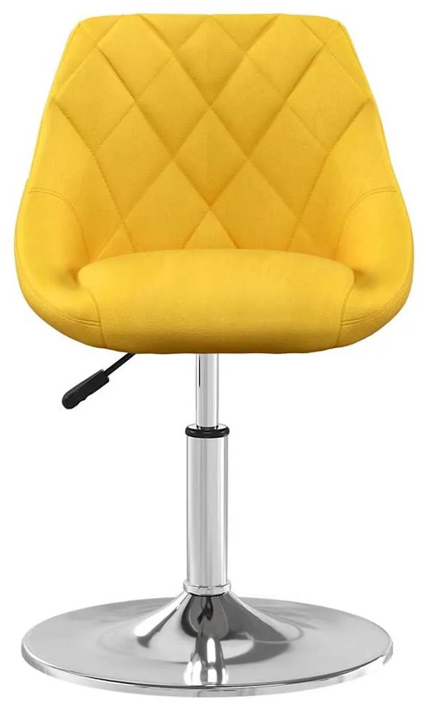 Cadeiras de jantar giratórias 2 pcs veludo amarelo mostarda