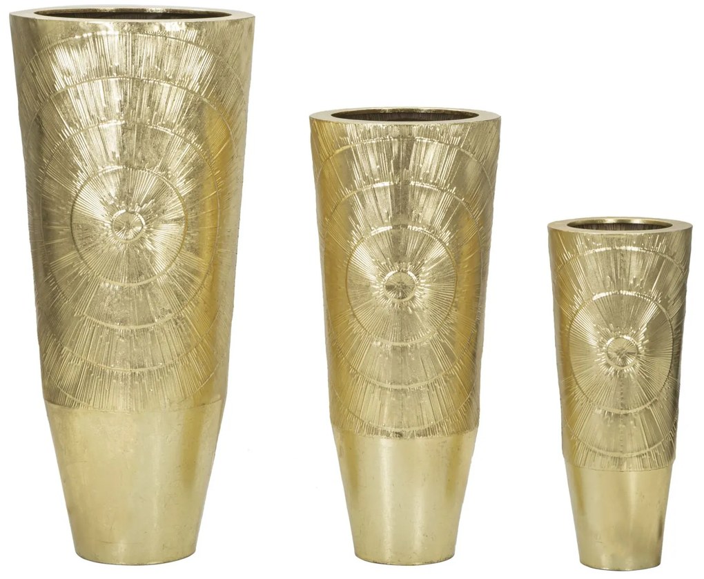 P/VASOS GOLDELY TRIS CM Ø 50,8X114,9-40X92,7-29,8X70,5