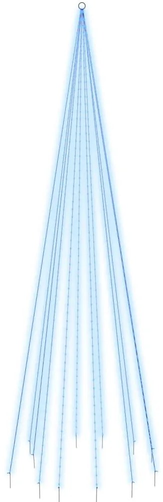 Árvore de Natal mastro de bandeira 732 LEDs 500 cm azul