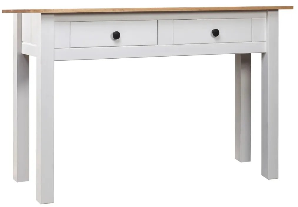 Mesa consola 110x40x72 cm pinho maciço Panama branco