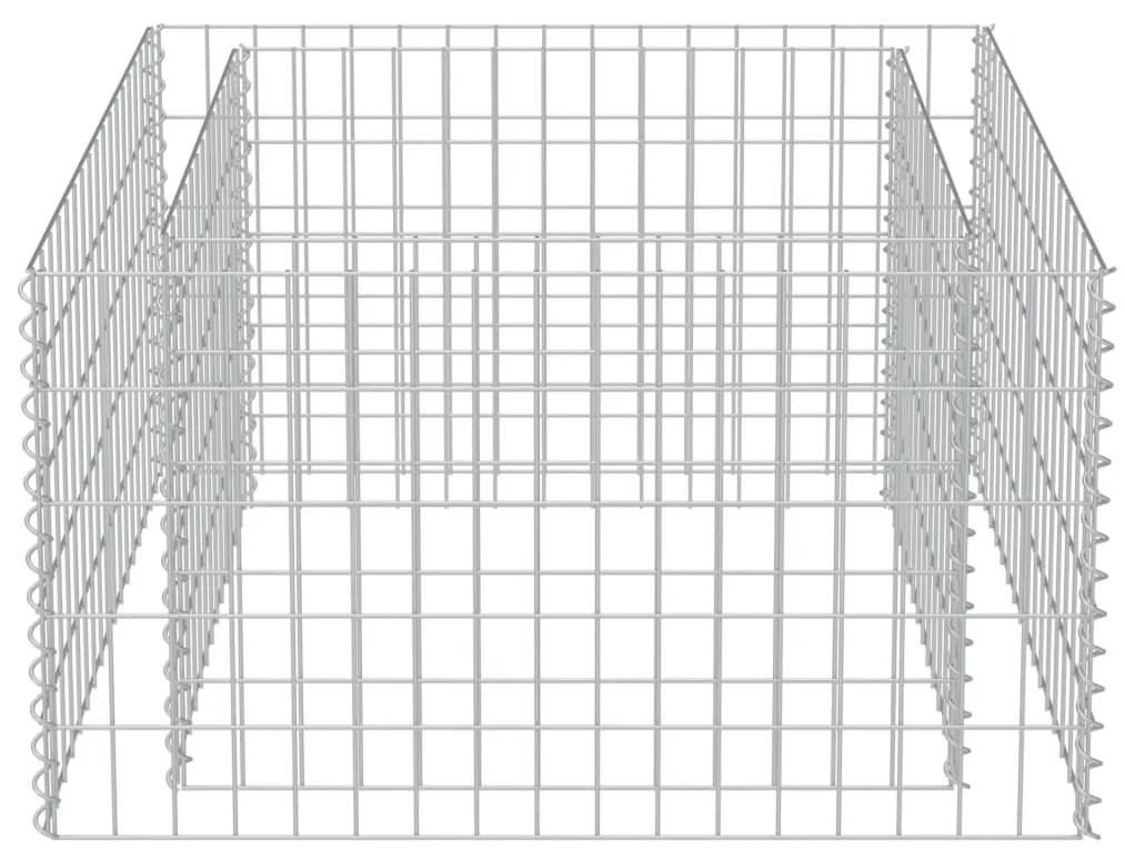 Canteiro elevado/cesto gabião 90x90x50 cm aço galvanizado