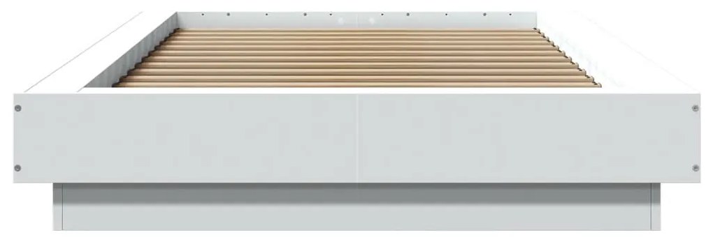 Estrutura cama c/ luzes LED 100x200 cm derivados madeira branco