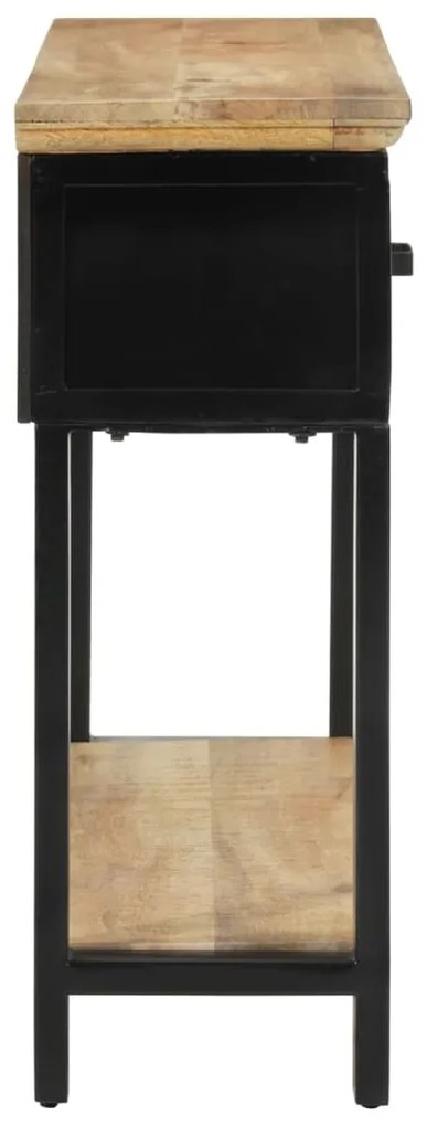Mesa consola 110x30x75 cm madeira de mangueira áspera maciça