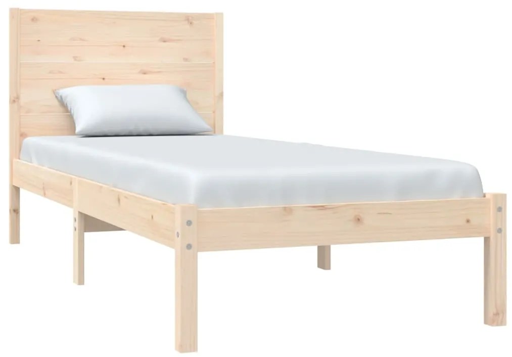 Cama sem colchão 100x200 cm madeira de pinho maciça