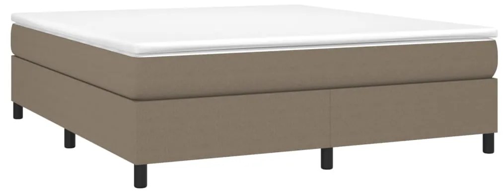 Estrutura de cama 160x200 cm tecido cinza-acastanhado