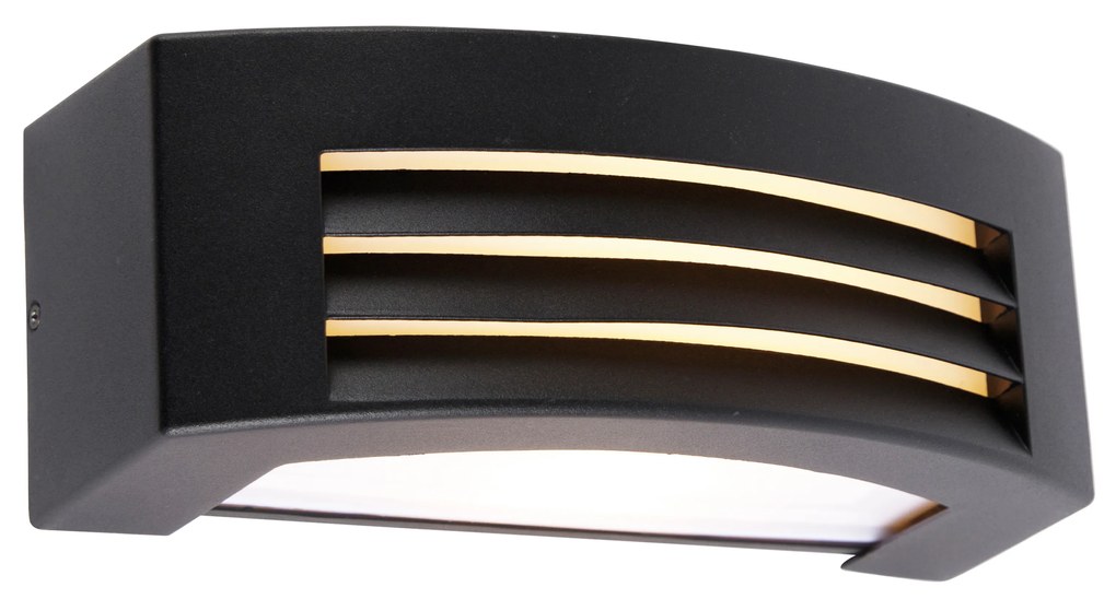 Candeeiro de parede exterior moderno preto IP44 - Hurricane 1 Moderno