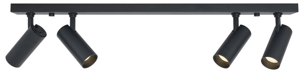 Plafon moderno preto incluindo LED regulável 4 luzes - Tate Moderno