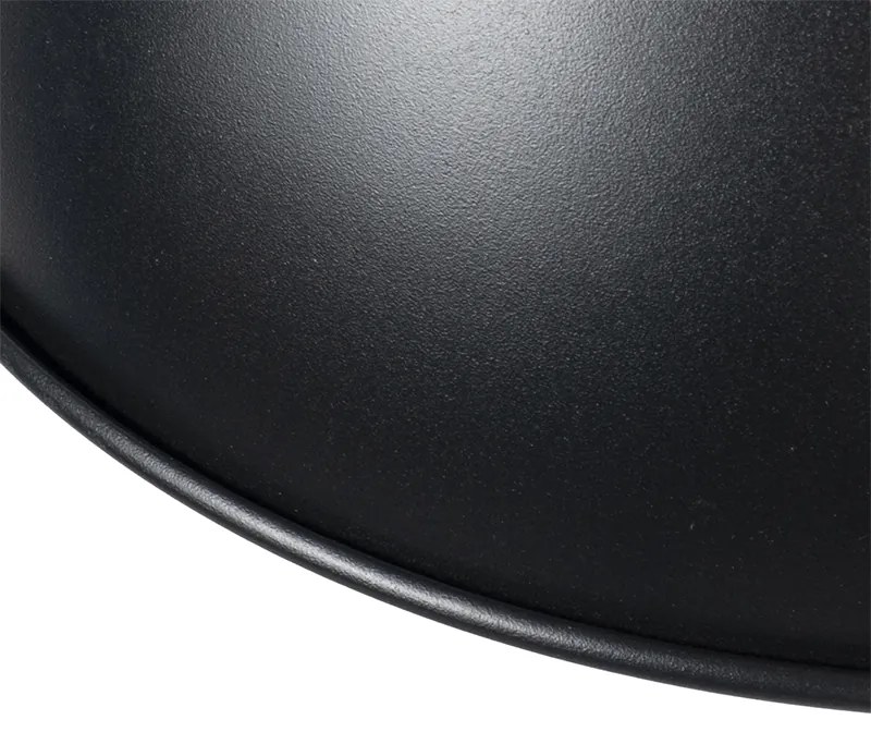 Candeeiro de suspensão industrial preto com dourado 3 luzes - Magnax Industrial
