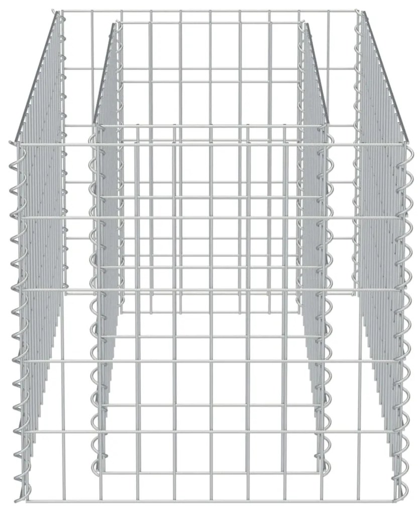 Canteiro elevado/cesto gabião 90x50x50 cm aço galvanizado