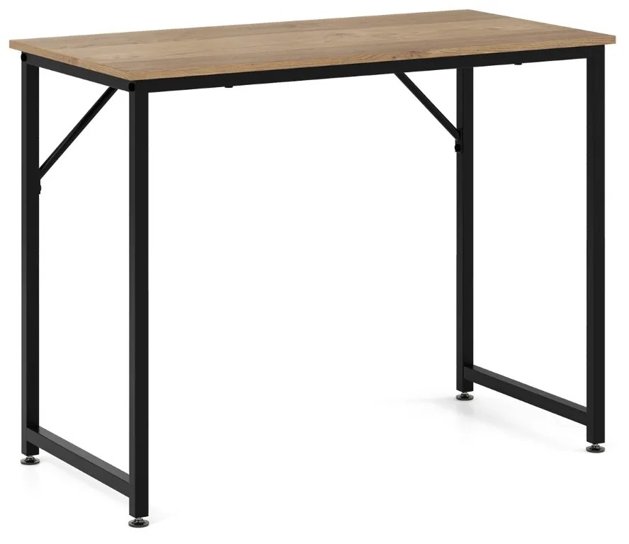 Mesa de computador pequena de 40 polegadas com estrutura de metal resistente - branca