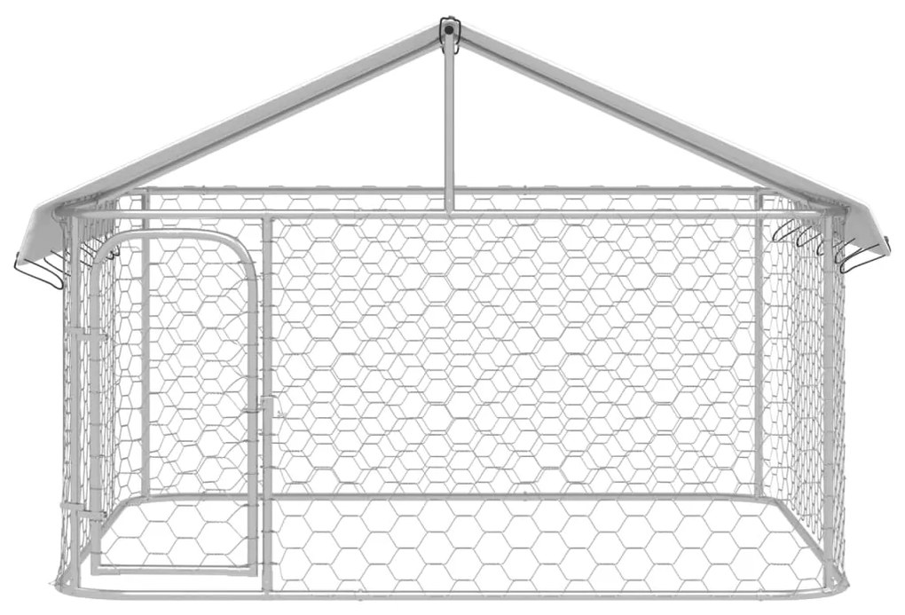 Canil de exterior com telhado 200x200x150 cm