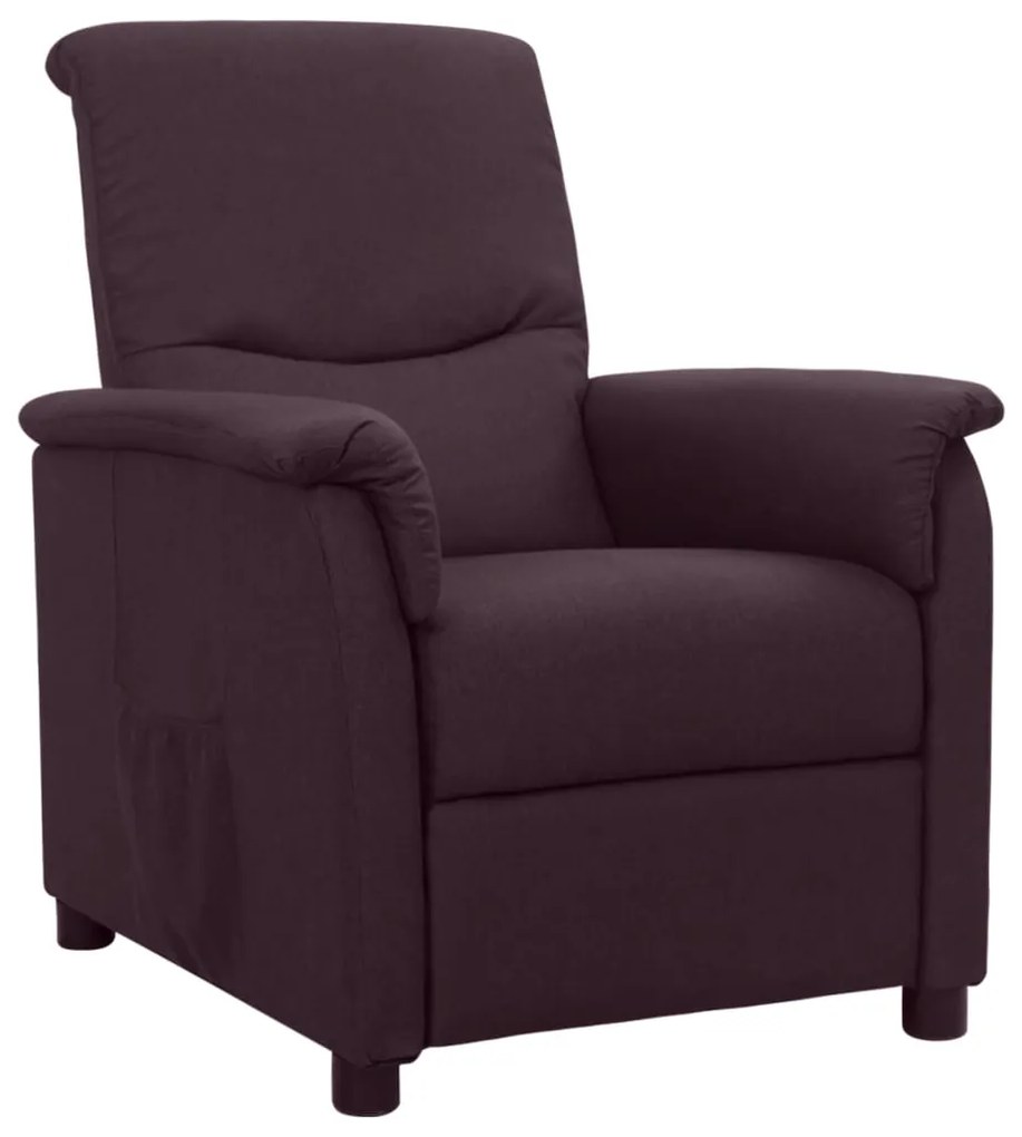 vidaXL Poltrona reclinável tecido roxo