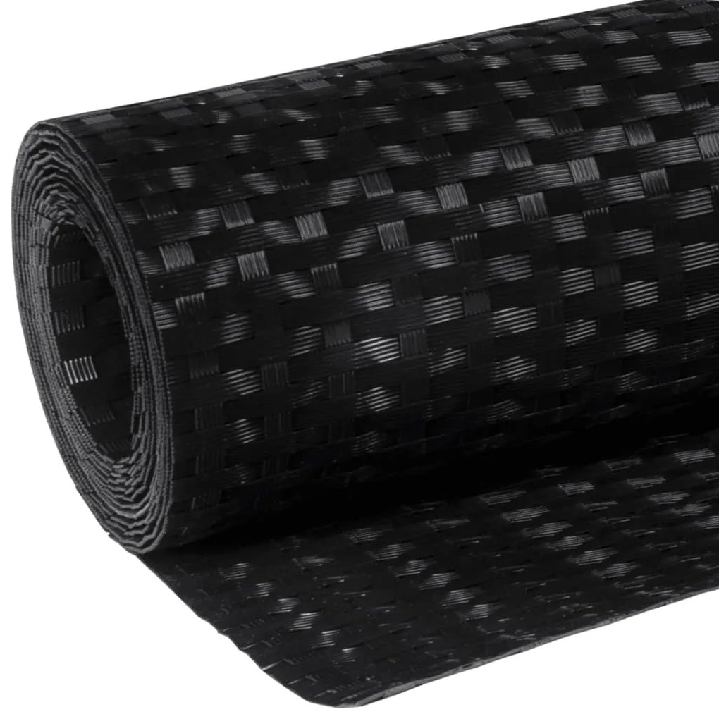 Tela de varanda 400x80 cm vime PE preto
