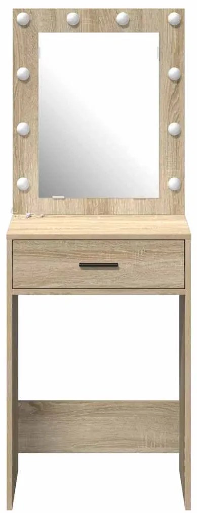 Toucador com Luzes LED Carvalho Sonoma 50x41x135 cm