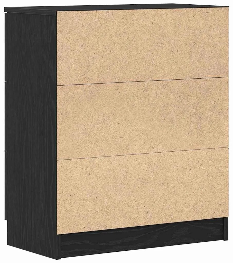 Buffet de Carvalho Preto vidaXL 60x30x70 cm em Madeira Fabricada