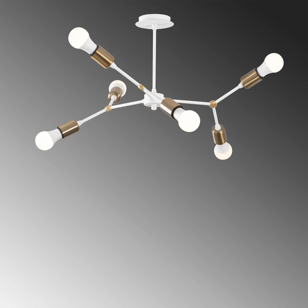 Candeeiro Chandelier Sparrow – Branco – 67 x 67 cm