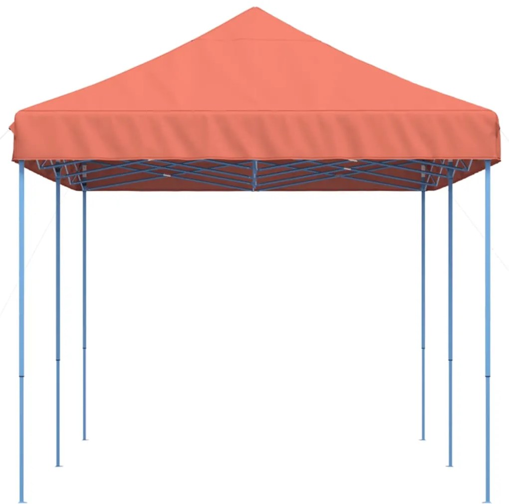 Tenda para festas pop-up dobrável 580x292x315 cm terracotta