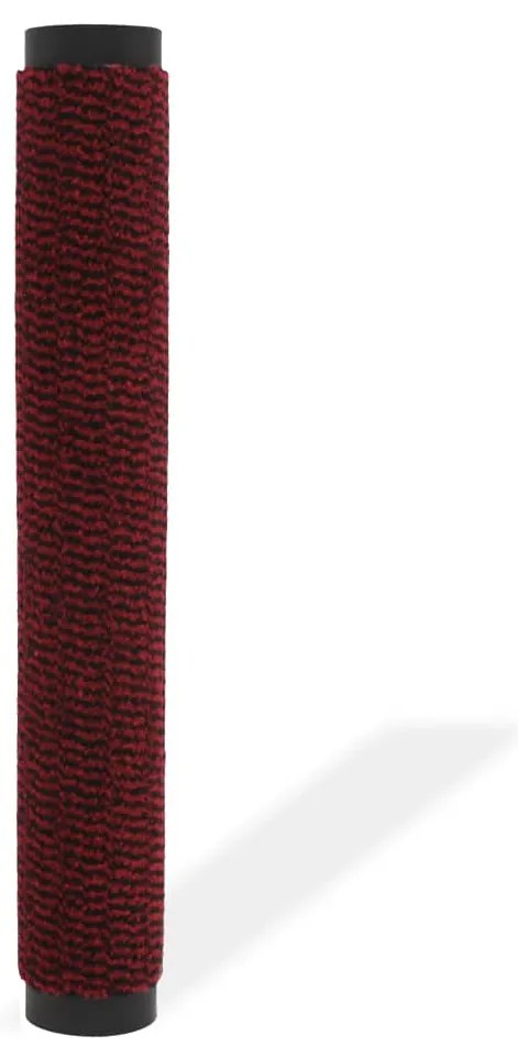 Tapete controlo de pó retangular tufado 90x150 cm vermelho