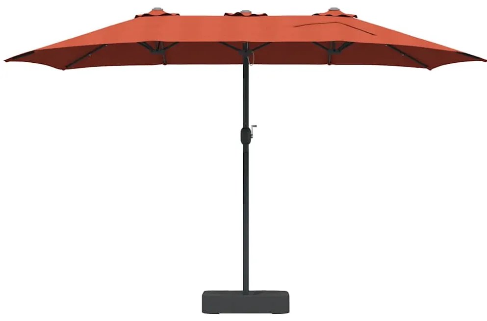 Guarda-sol de Jardim Terracota 385 x 209 x 244 cm tecido