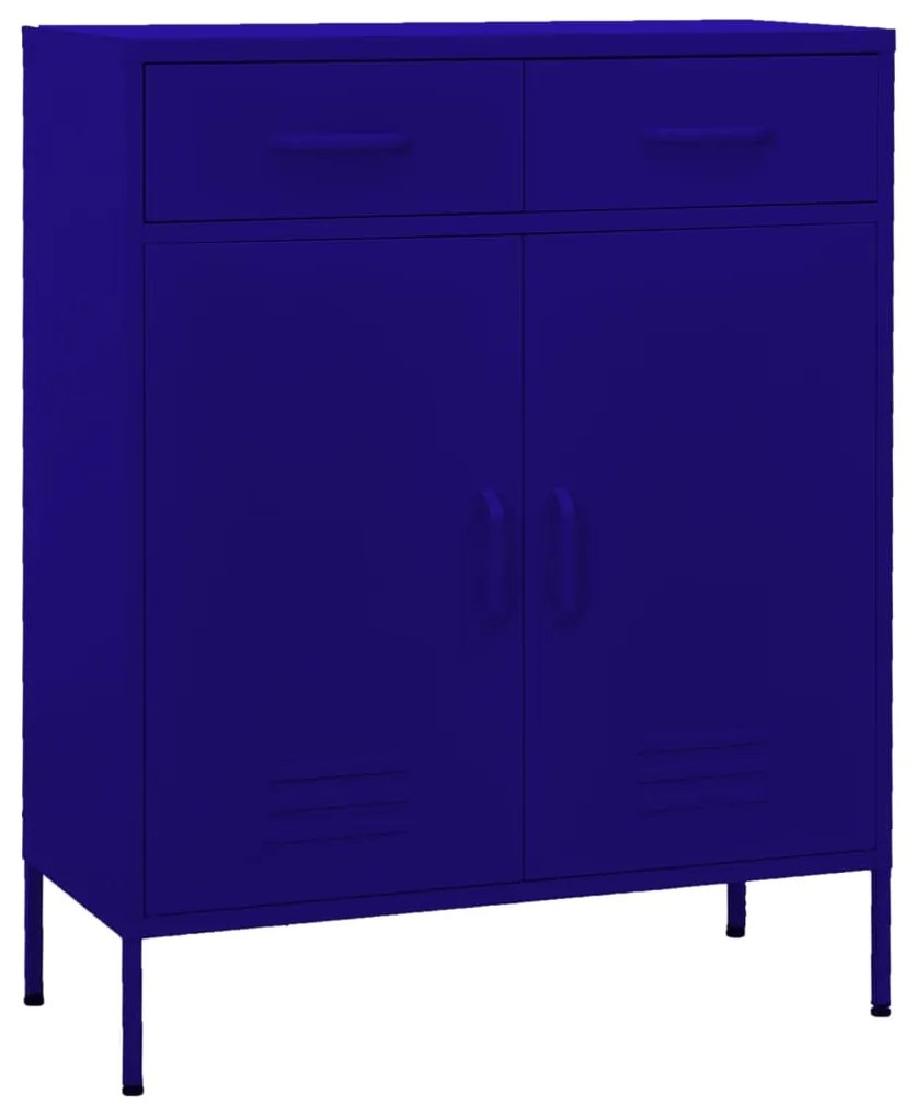 Armário de arrumação aço 80x35x101,5 cm azul-marinho
